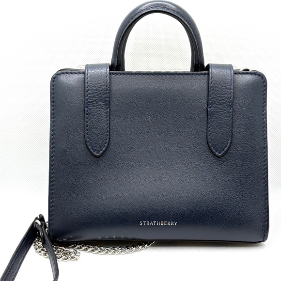 Strathberry - Nano Plaid Leather Tote - Picture 4 of 8